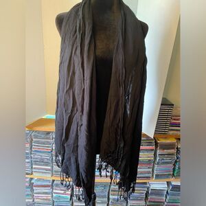 EUC Apt.9 black cotton wrap scarf